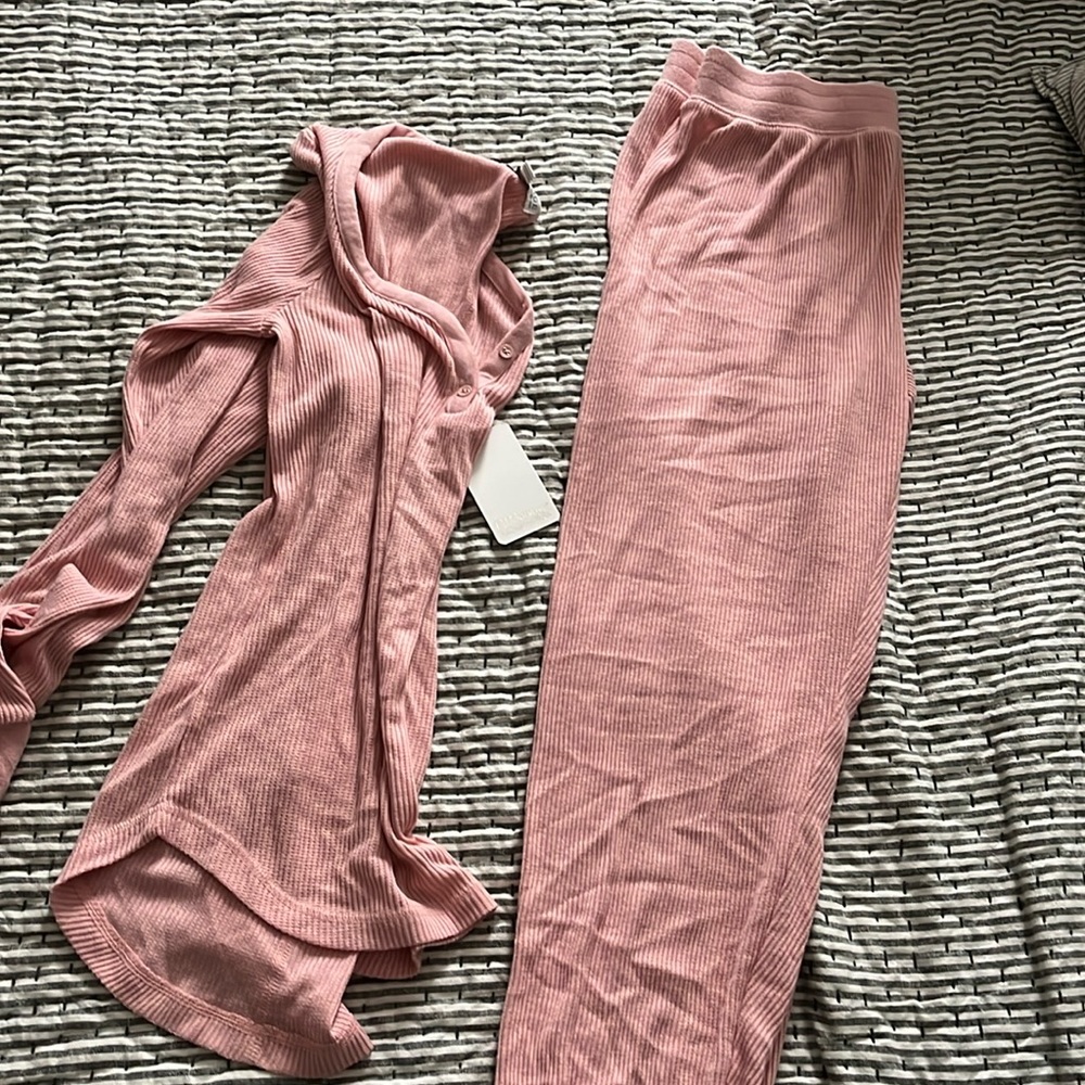 NWT PJ SALVAGE waffle knit set